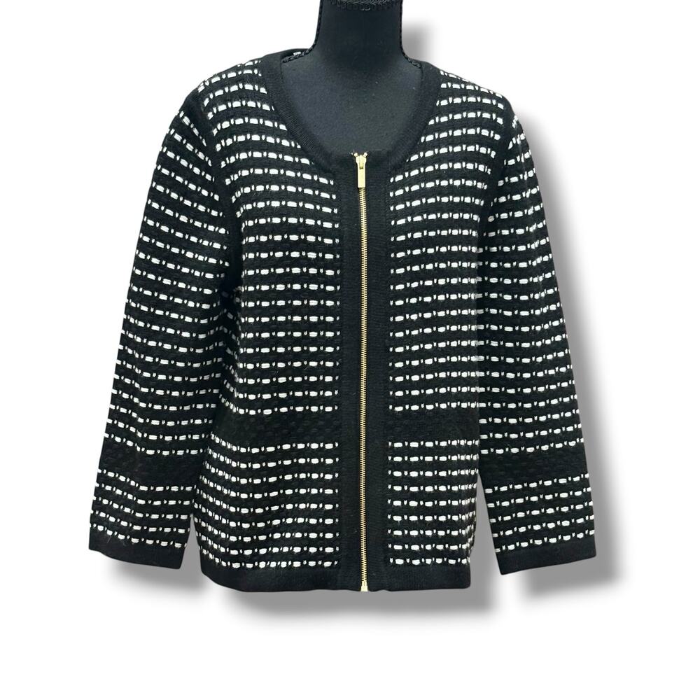 Banana Republic Women’s Wool Zip Cardigan Sweater Italian Yarn Size L